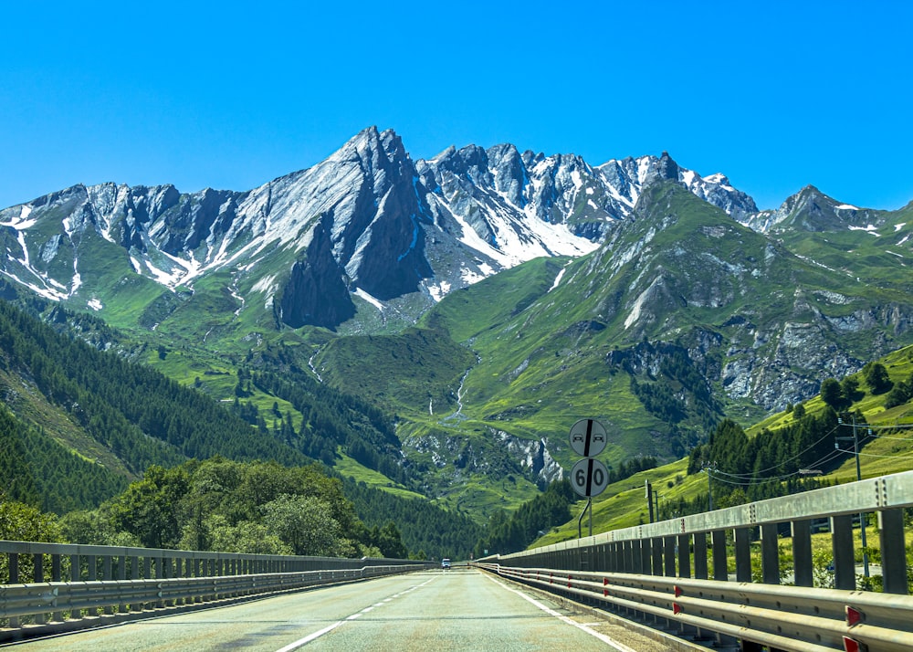 mountain range under clear blue sky