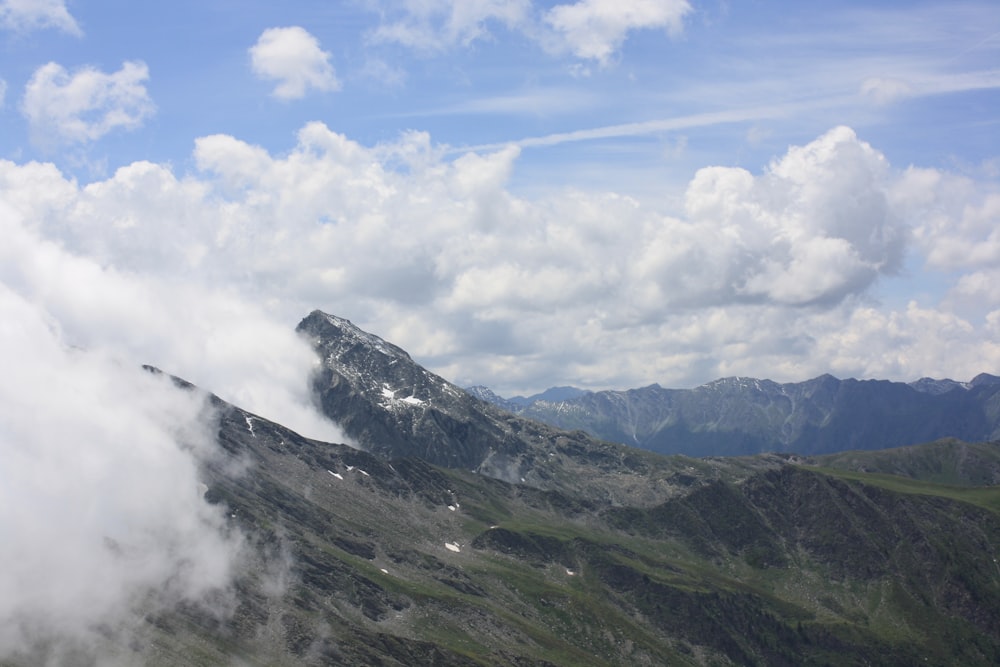 mountains and clouds