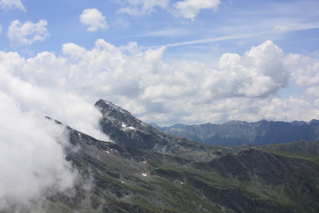 mountains and clouds,