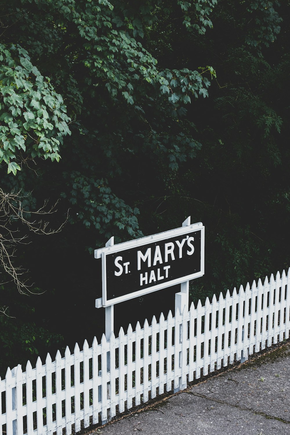 St. Mary's halt signage