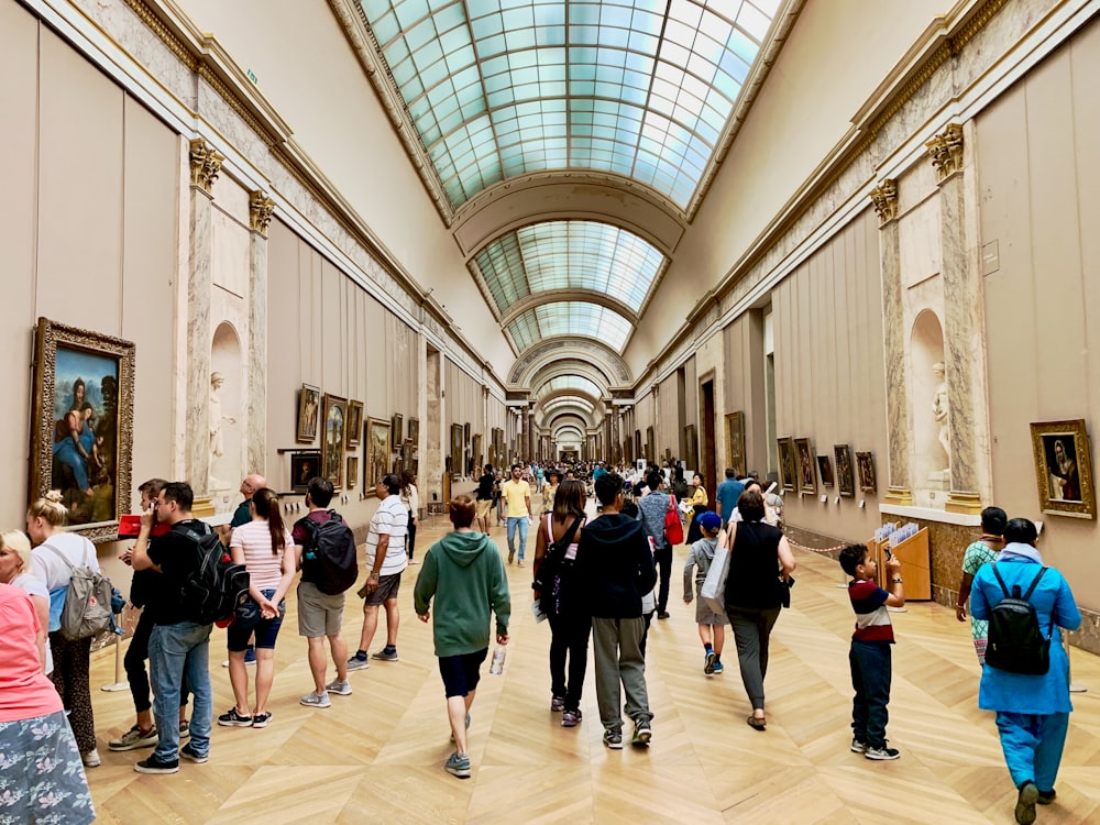 people inside museum