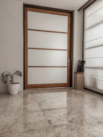 white and brown wooden door