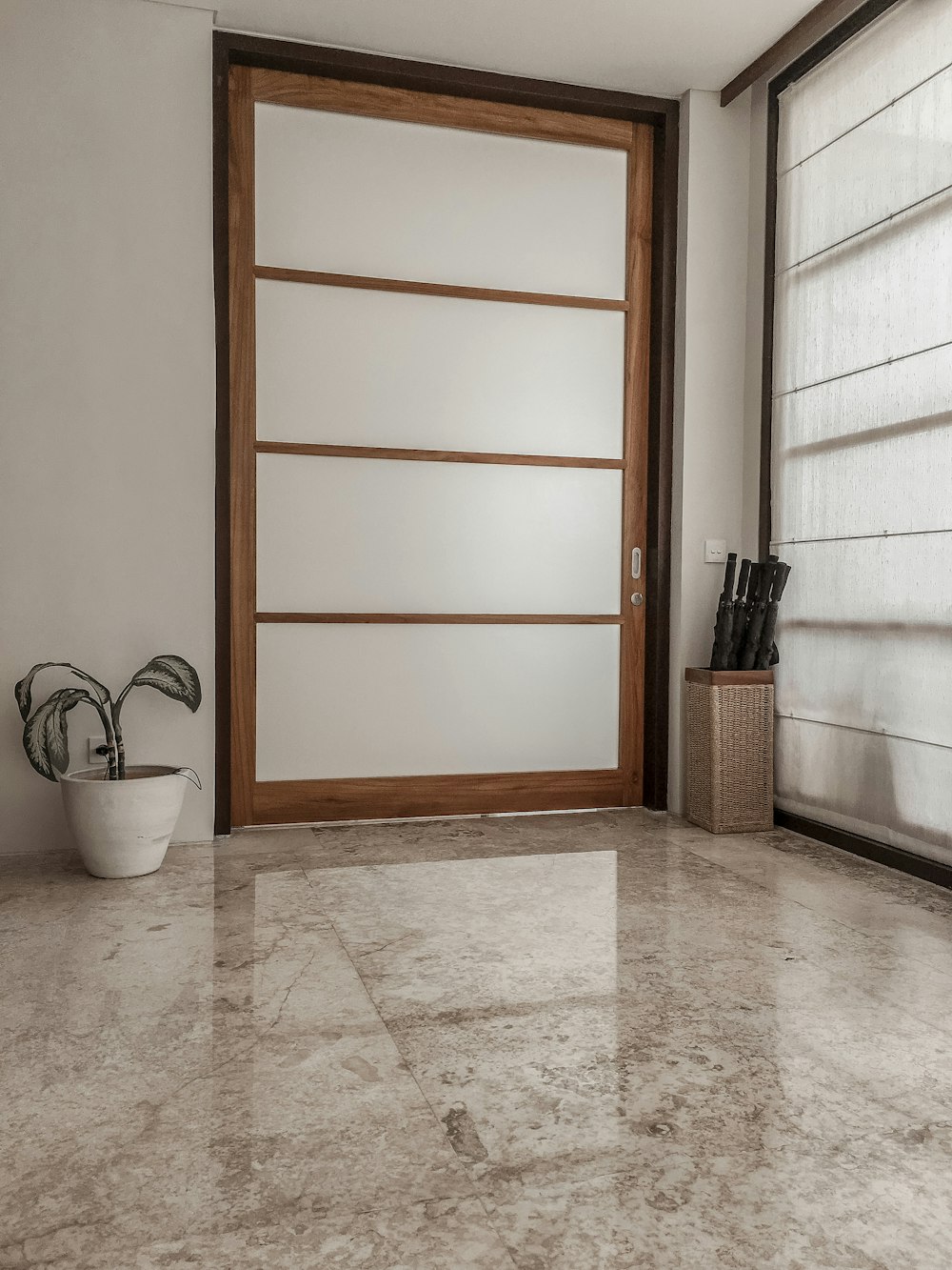 white and brown wooden door