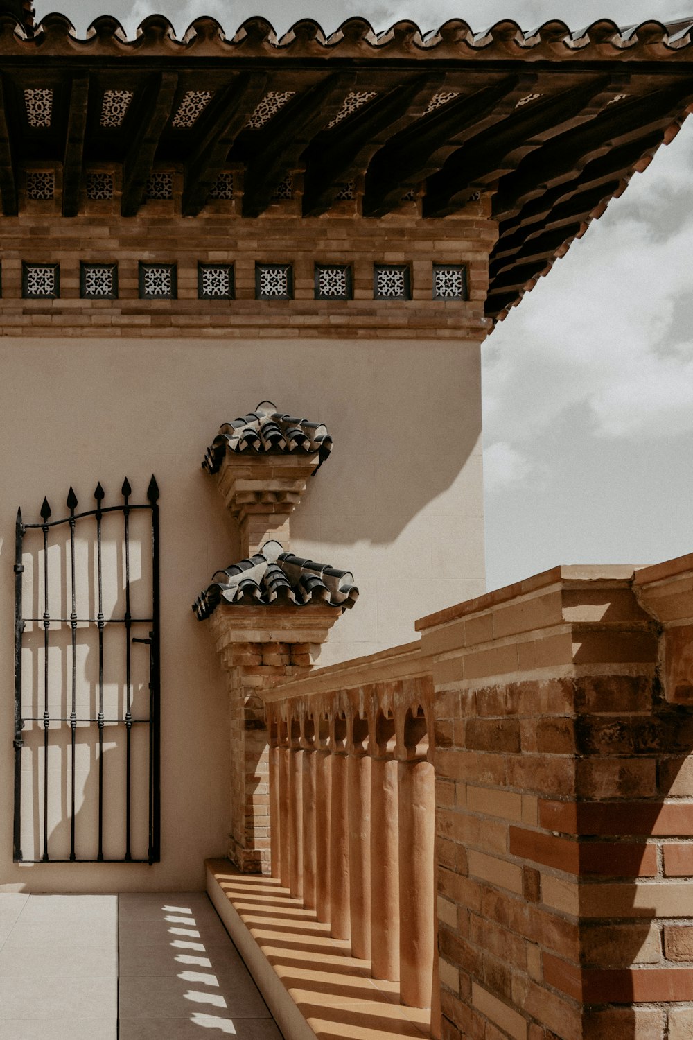 balaustrada de hormigón en una terraza