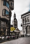 gray buildings