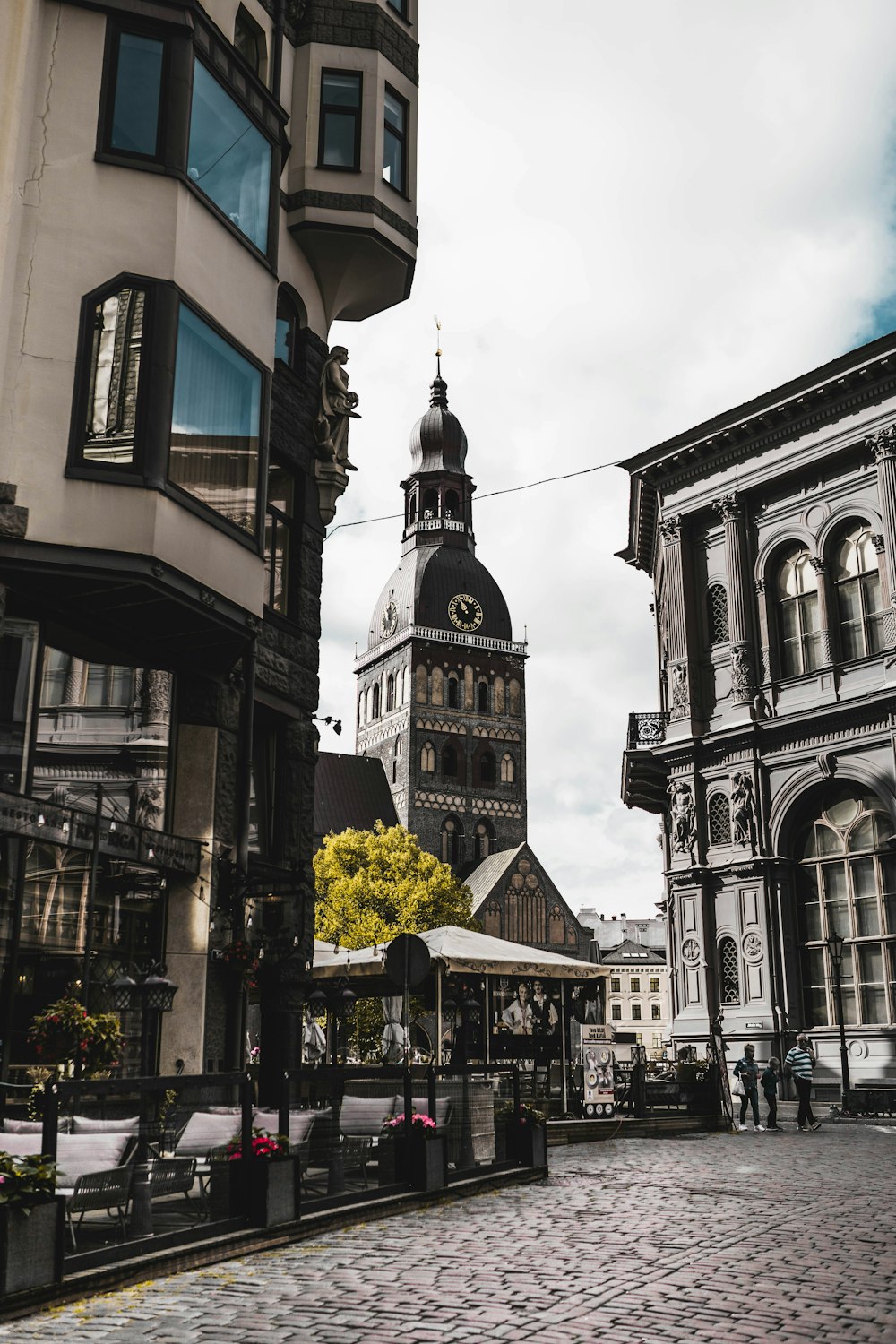 gray buildings