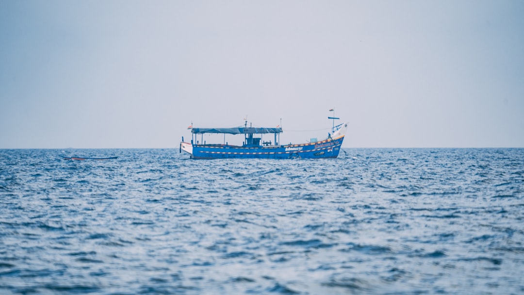 blue and white boat on blue sea during daytime