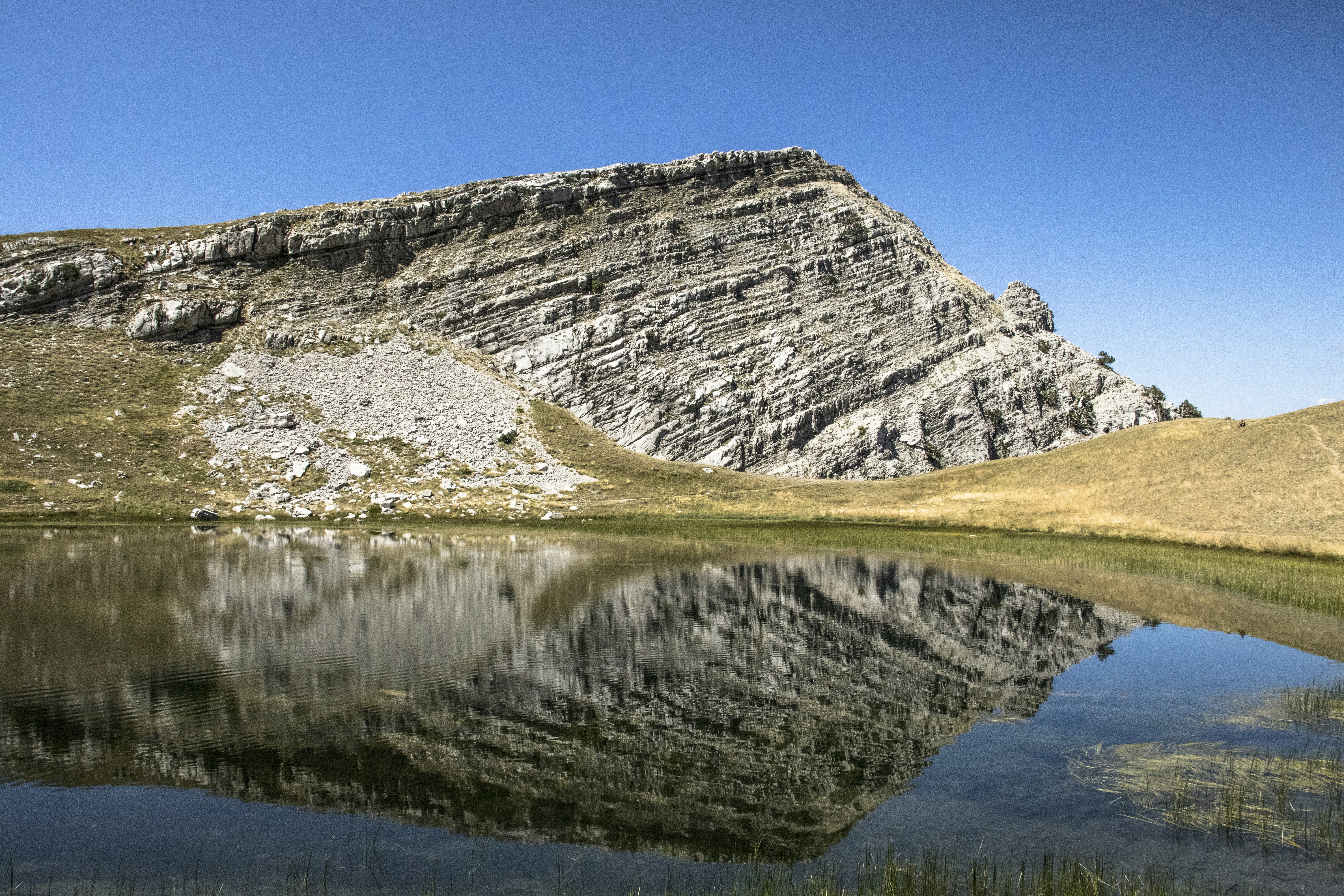 grey cliff near body of water
