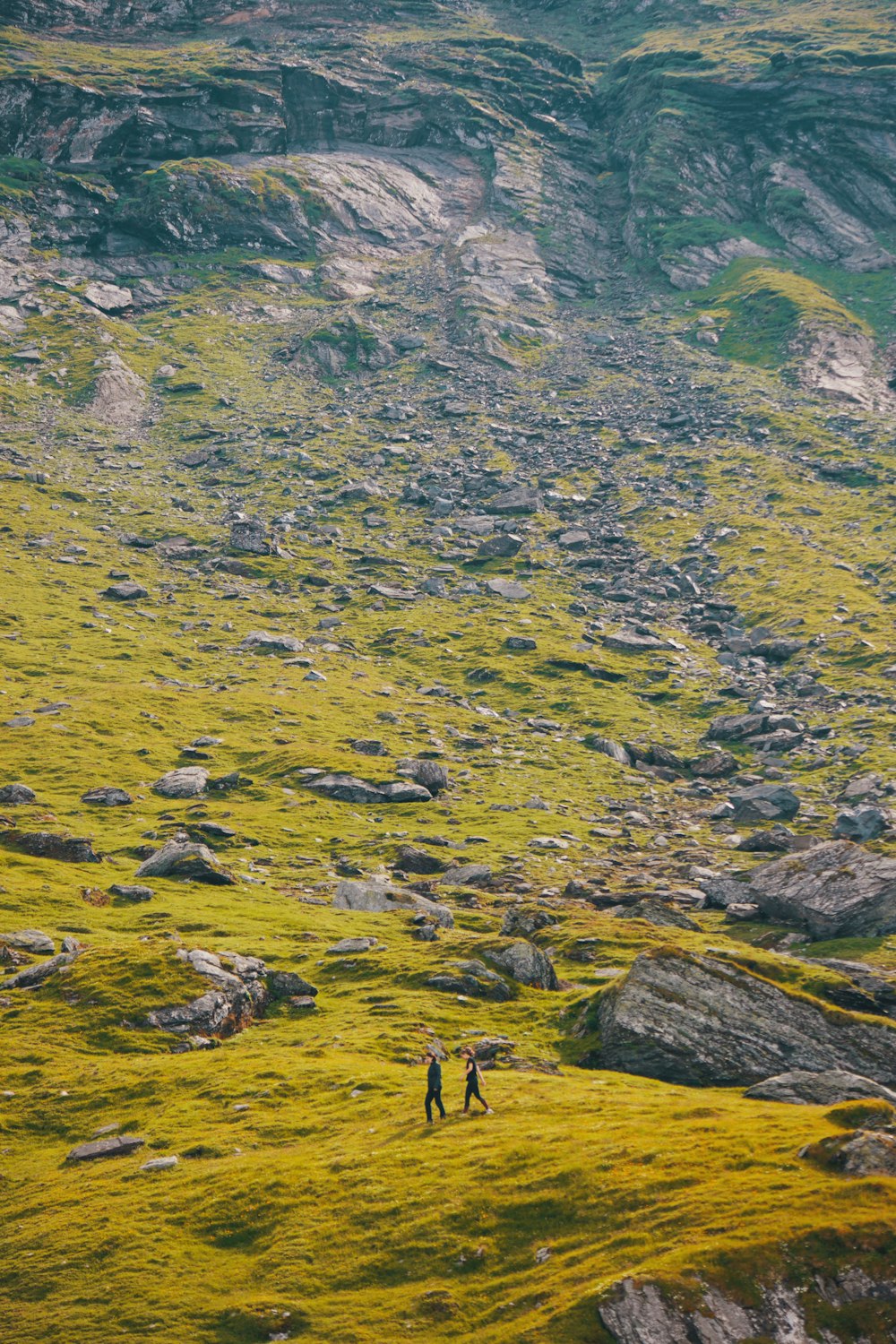 top view of hills and rocks