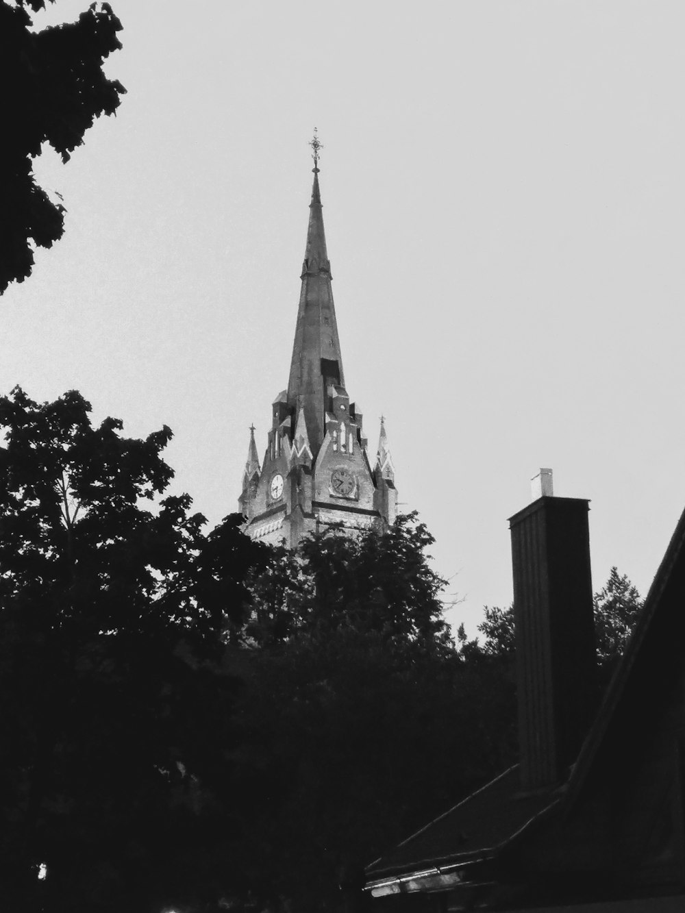 gray-scale photography of building