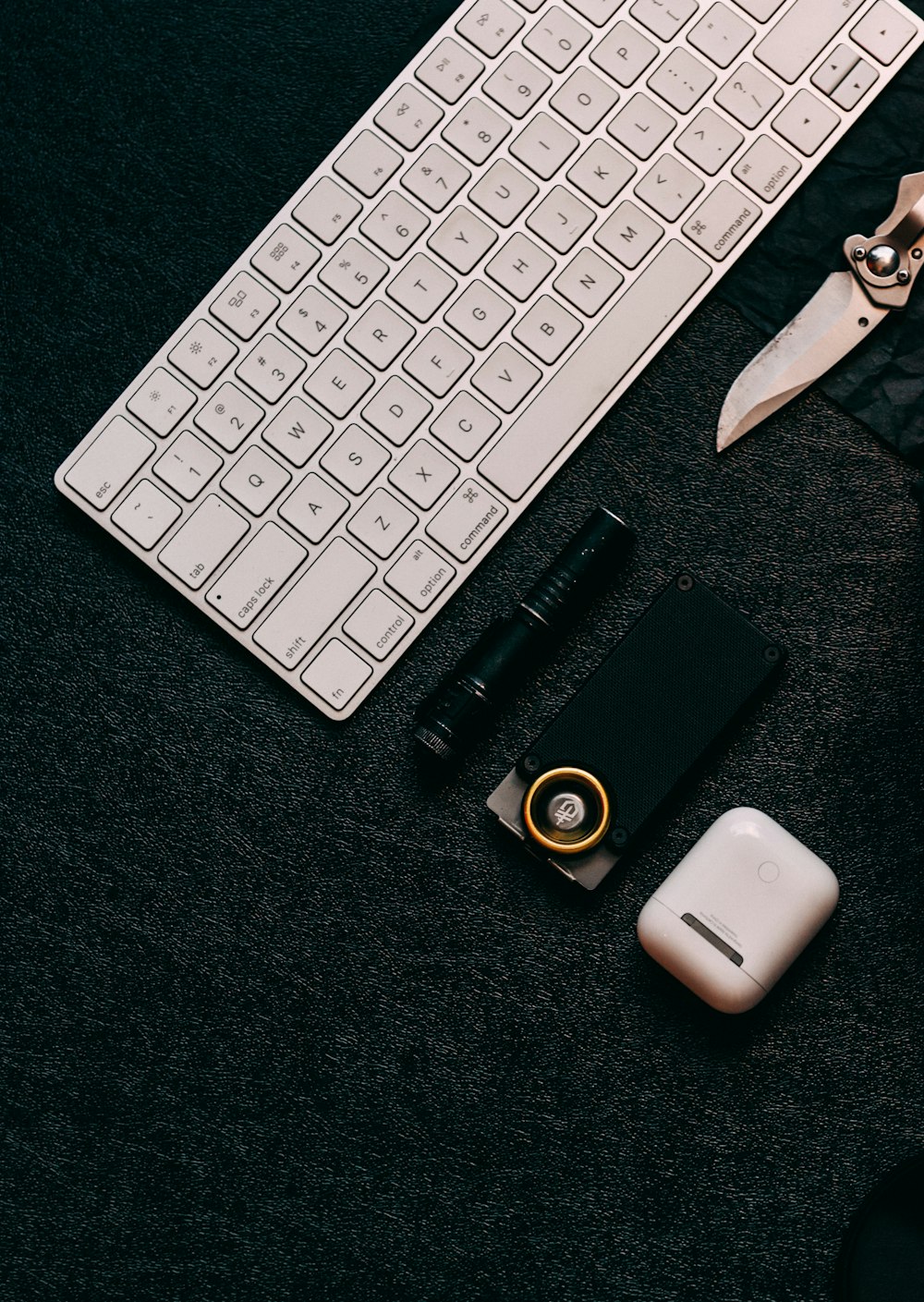 Apple Magic Keyboard on black textile