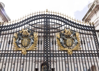 shallow focus photo of black steel gate