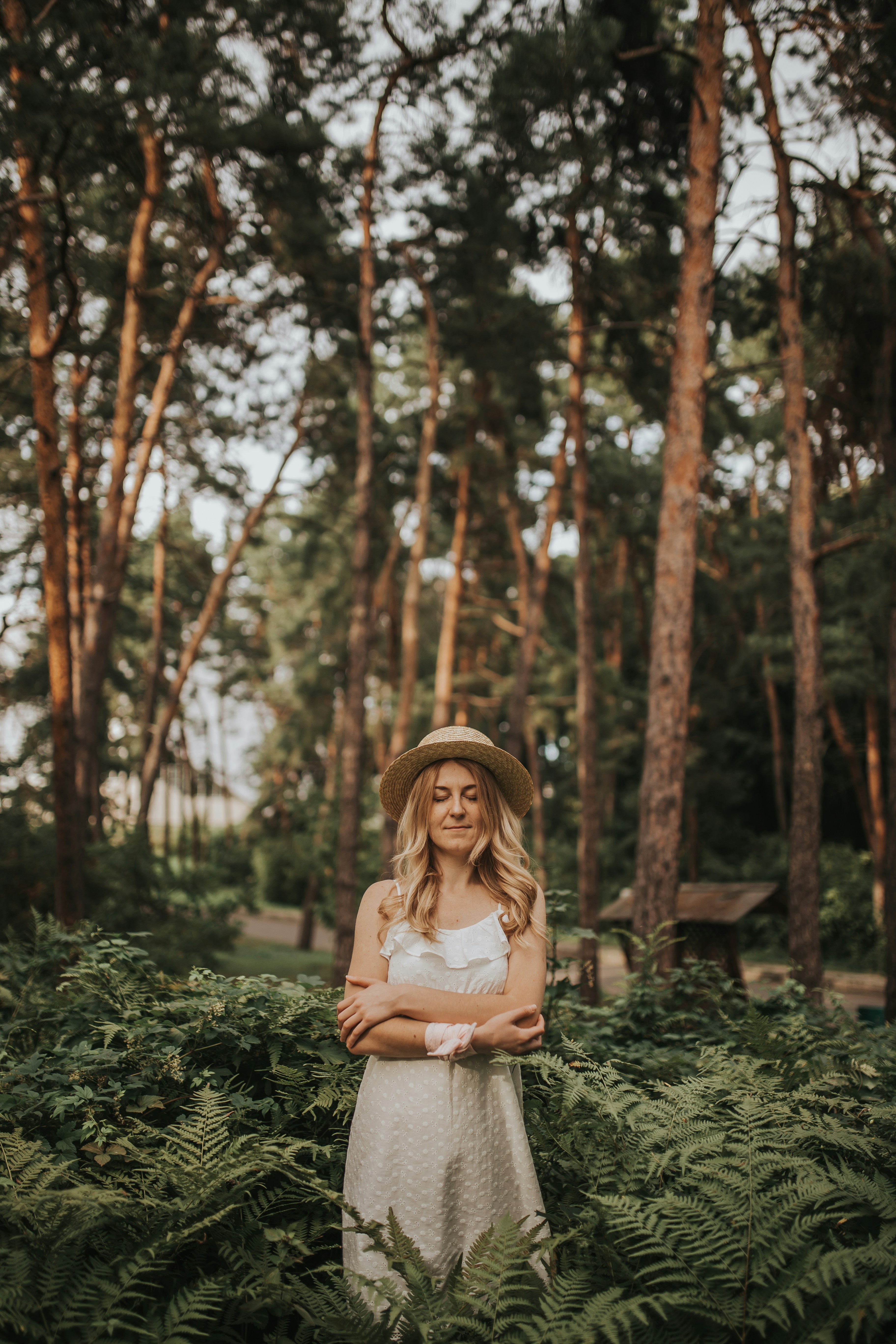 woman near plants and trees