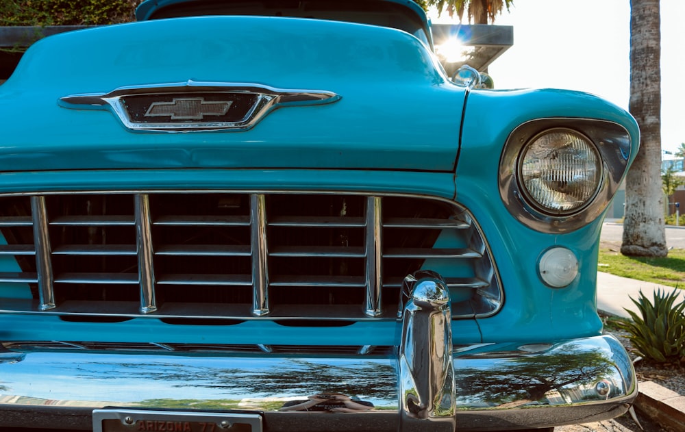 classic blue Chevrolet vehicle