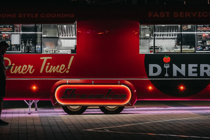 Service au food truck en plein air