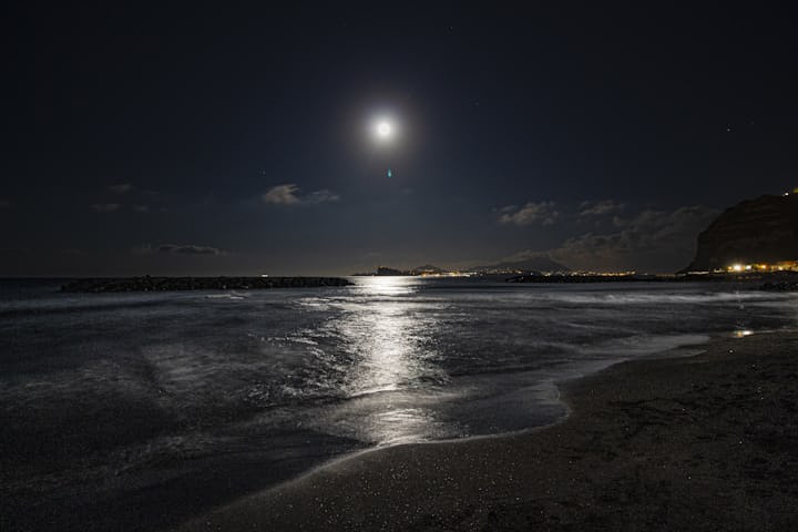 Читать ночь у берега 84. Пляж ночью. Ночное море. Лунная ночь. Ночь в море.