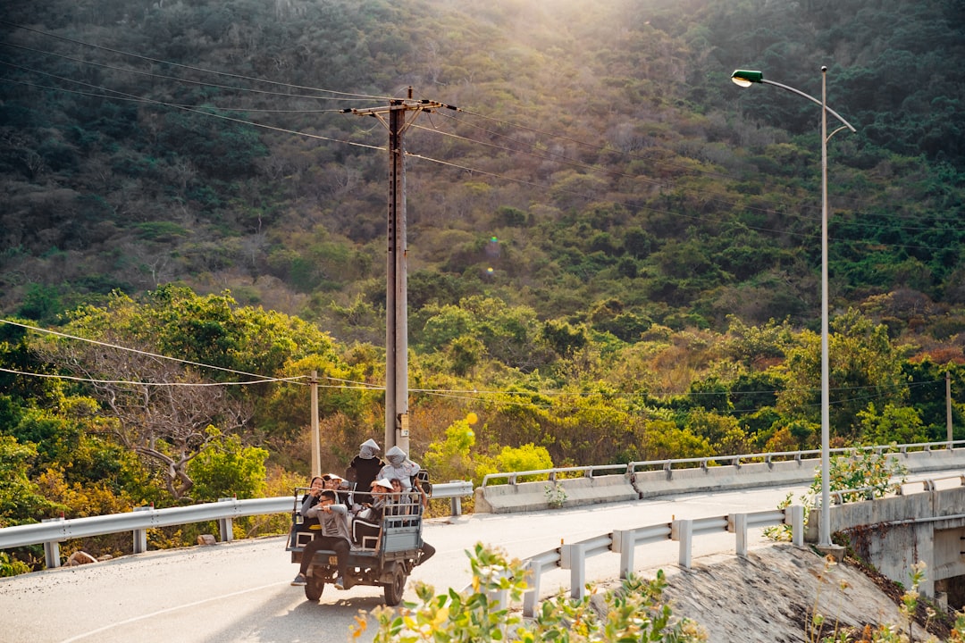 motorcycle on bridge