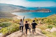 three women on mountain