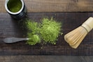 green powder and spoon on board