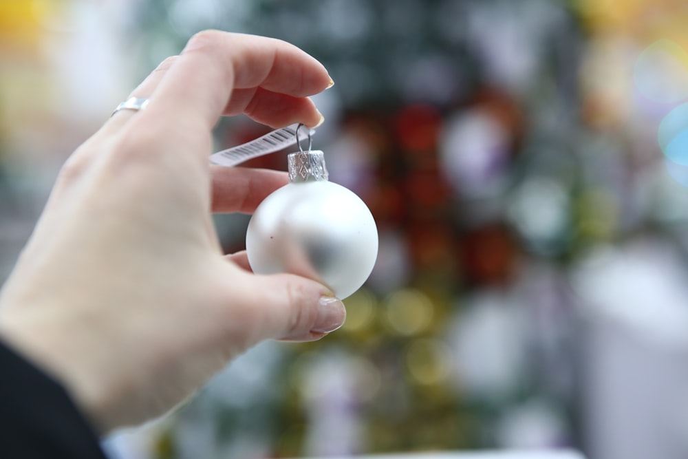 gray Christmas baubles