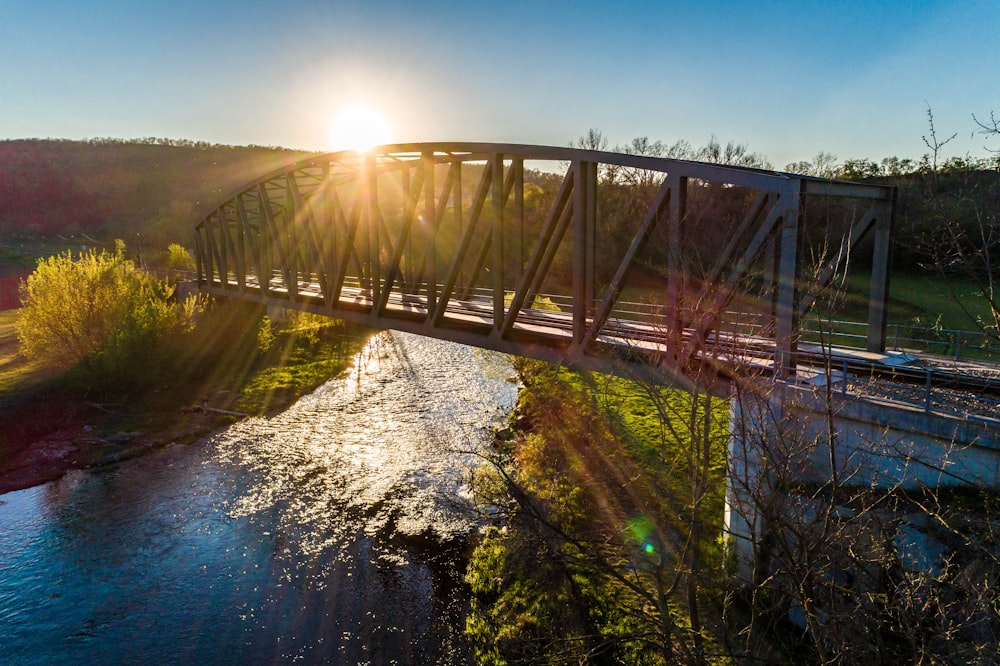 gray metal bridge