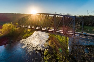 gray metal bridge