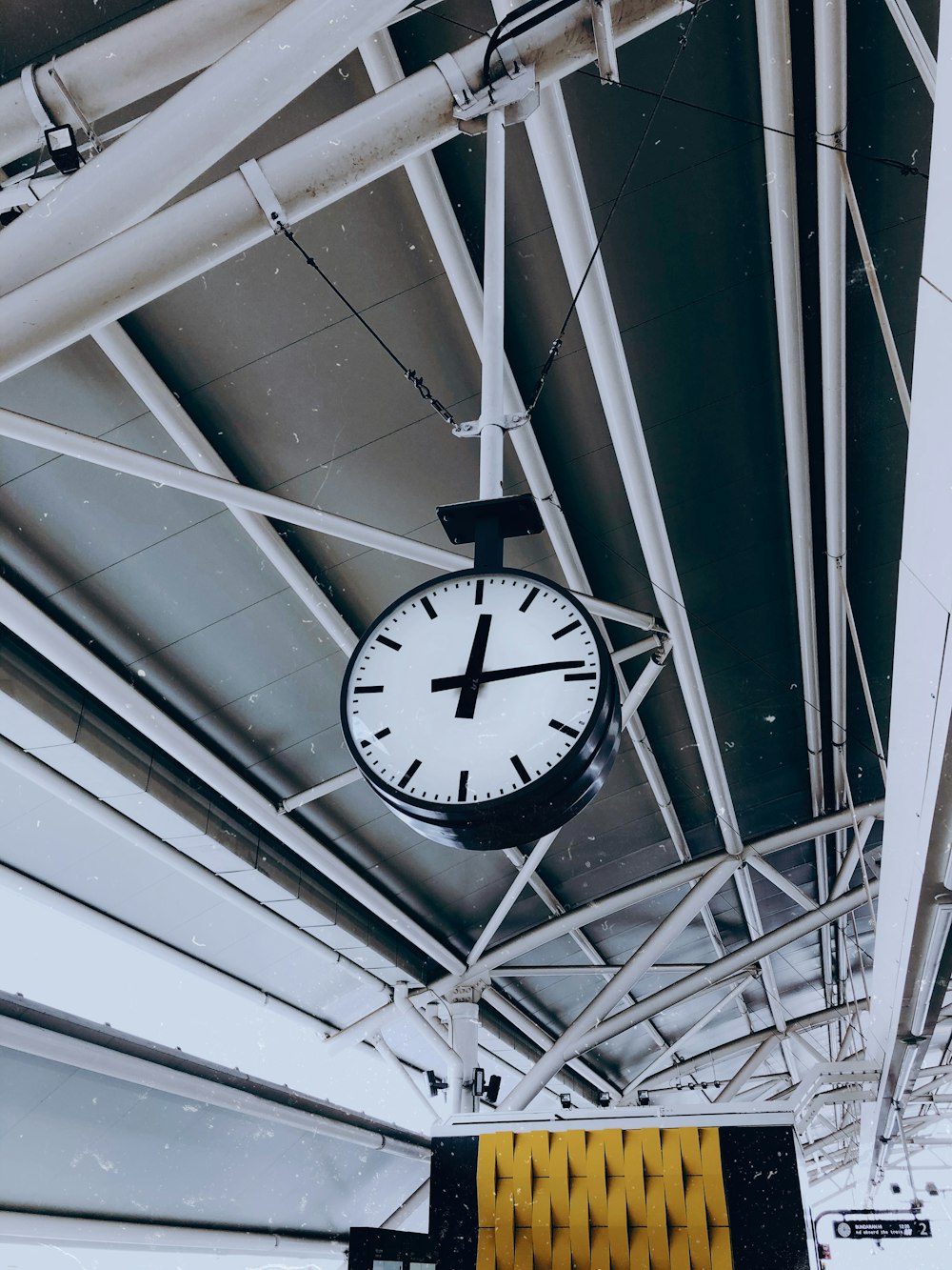 white and black clock