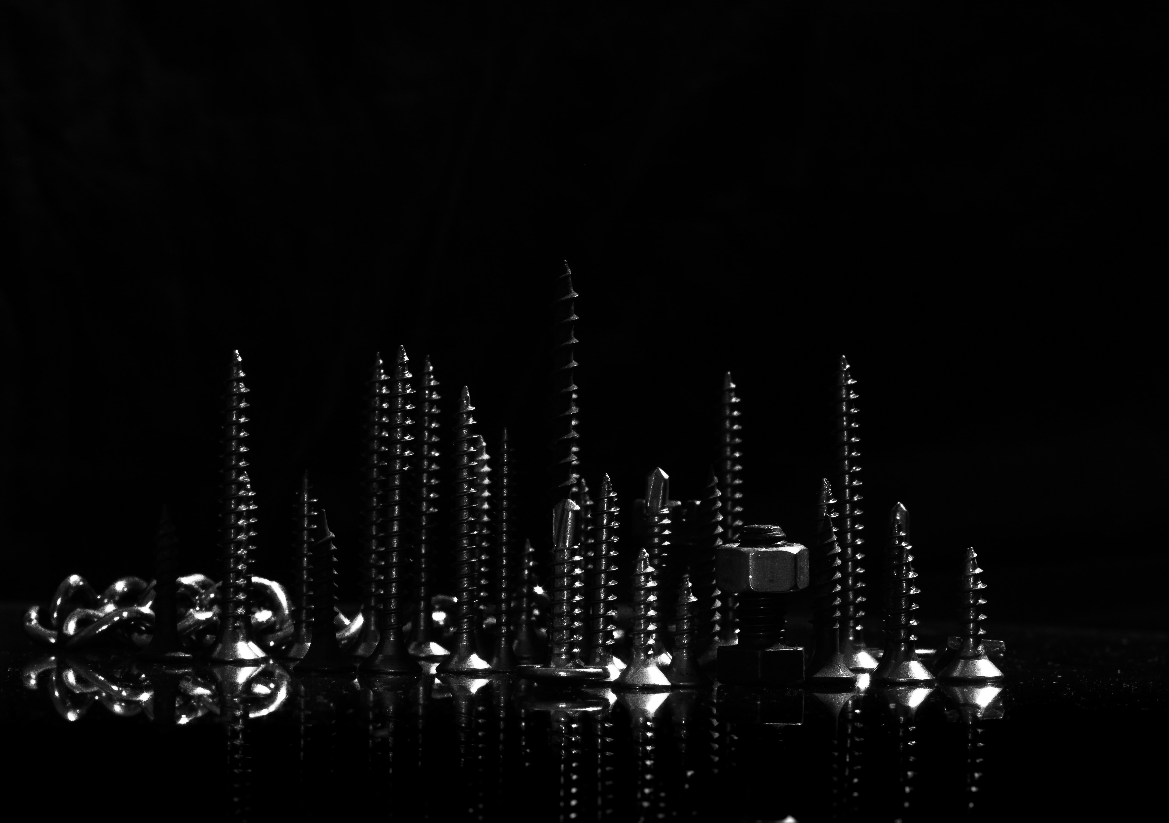 grayscale photo of city building