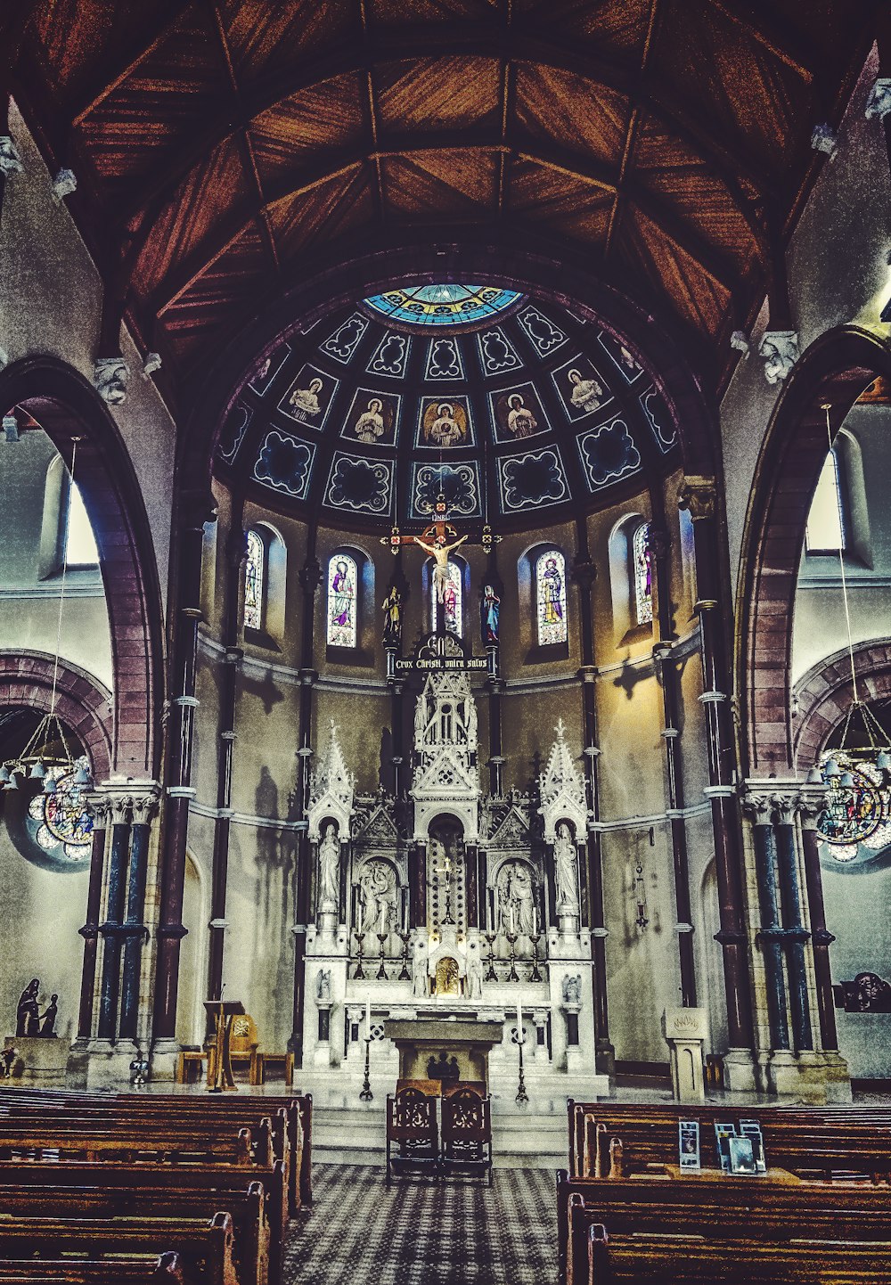 brown church interior