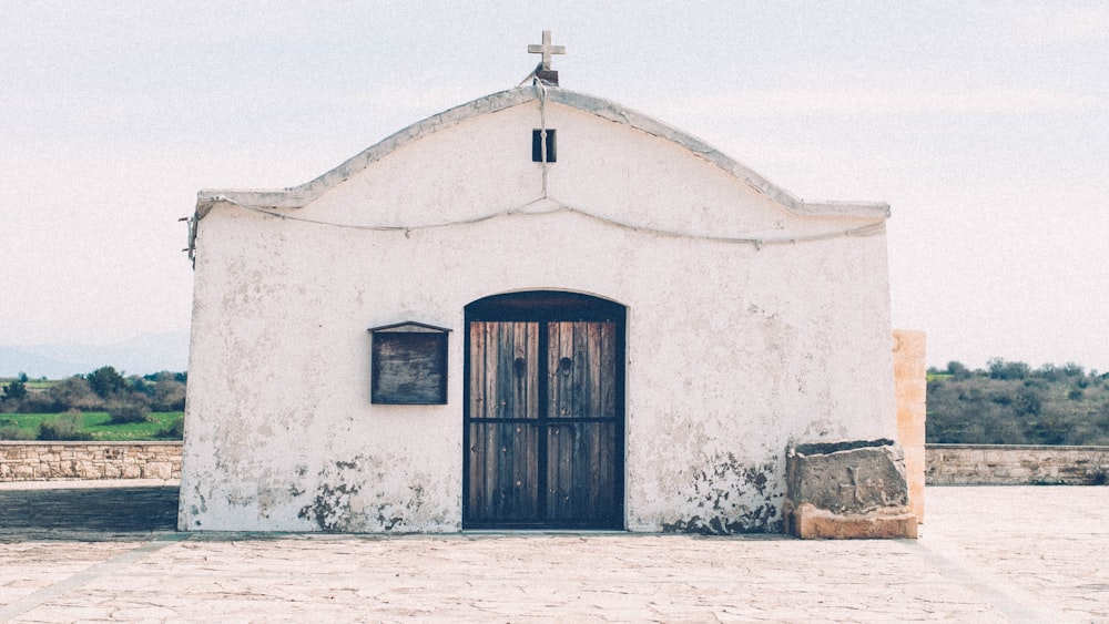 white concrete church