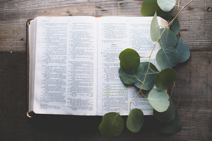 An open Bible, used for studying scripture together