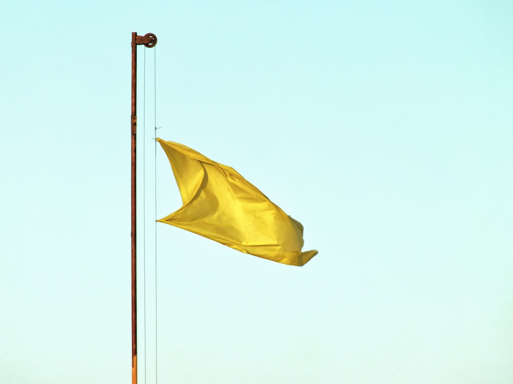 yellow flag waving