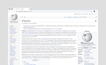 Wikipedia page screenshot