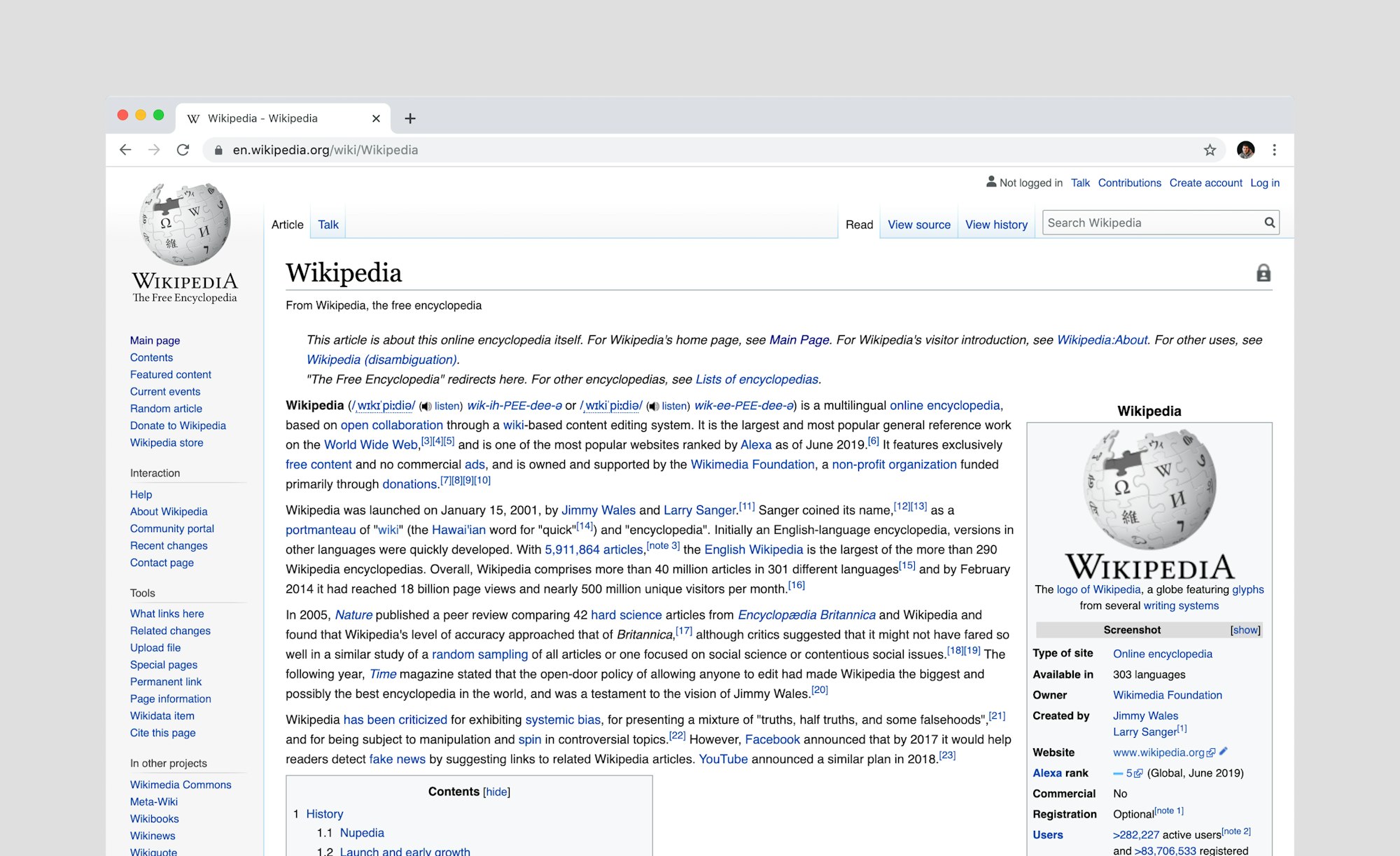 Wikipedia for desktop