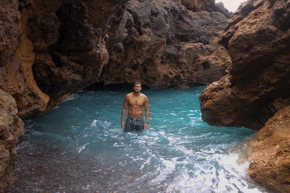 unknown person swimming outdoors