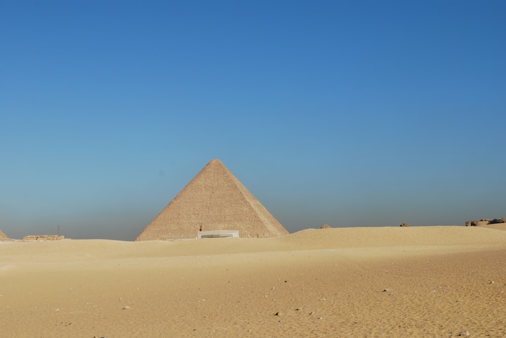 Pyramid in desert during daytime