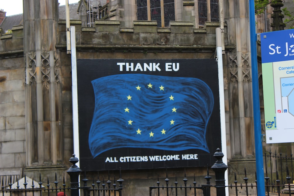 Thank Eu signage