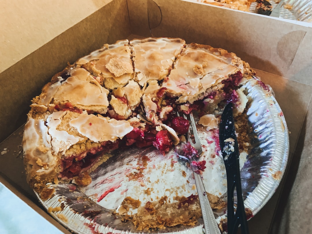 half of pie with box