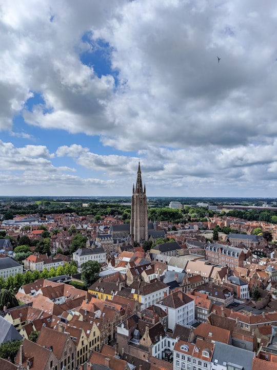 gray tower in Brugge Belgium