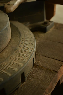 Close-up of refurbished industrial gauges and meters shining like new.