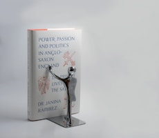 white book on bookend