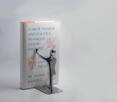 white book on bookend