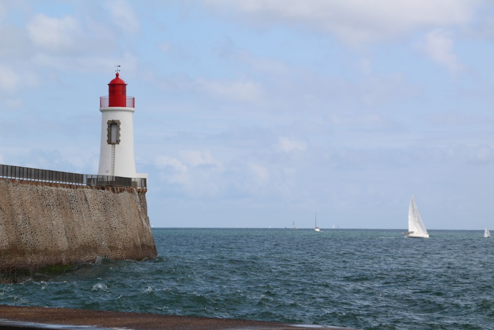 lighthouse near ocean