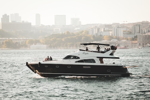 white and black boat on body of water at daytime