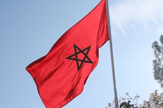 red and black star of david flag