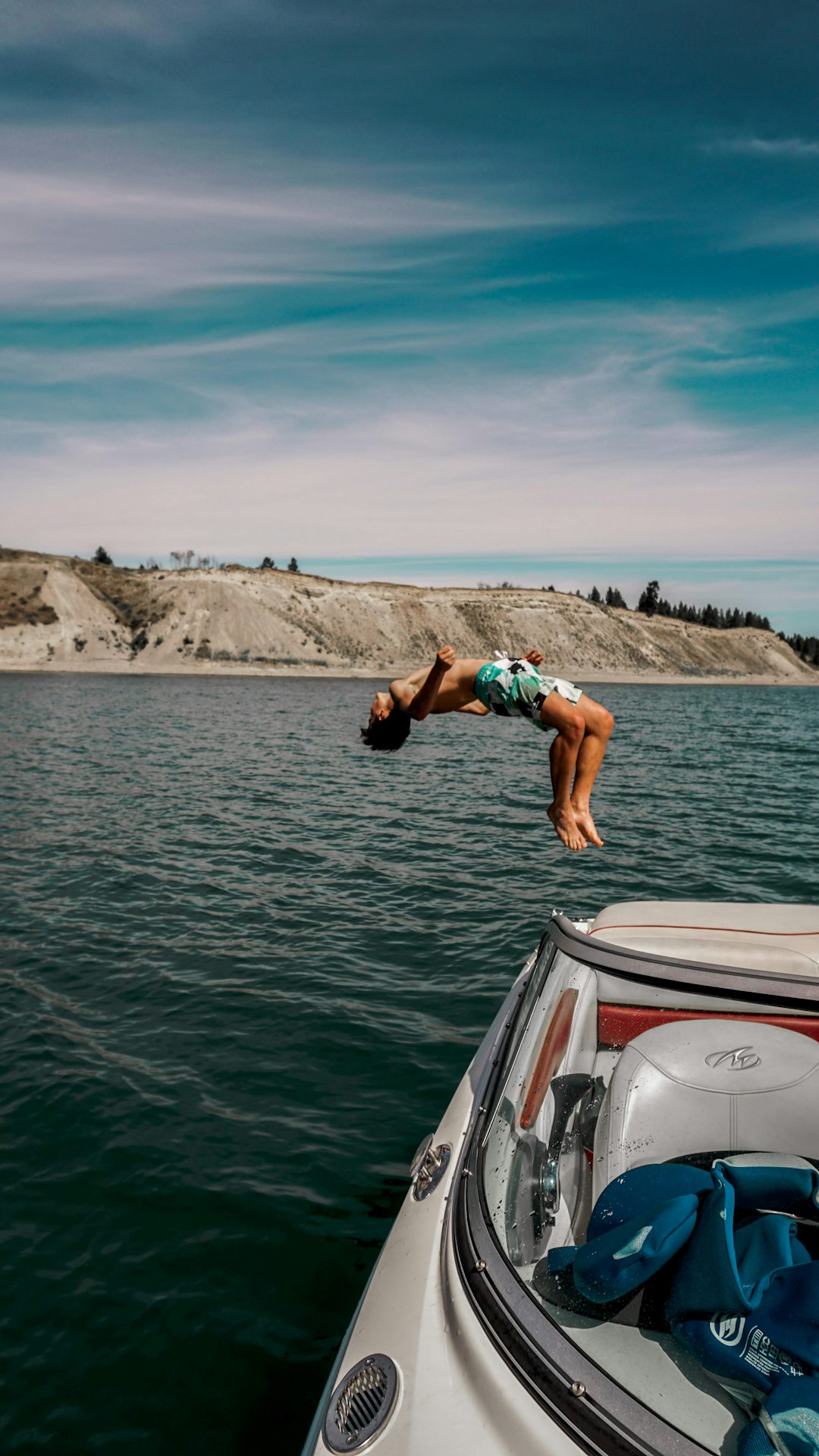 man back flip on boat