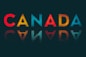 canada text overlay on black background