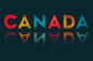 canada text overlay on black background