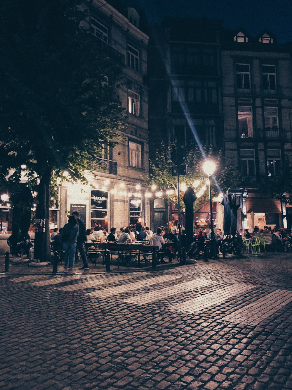 person eating outside the restaurant