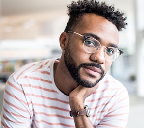 man wearing eyeglasses